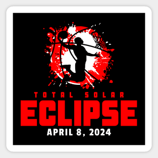 Total Solar Eclipse 2024 Basketball Sticker